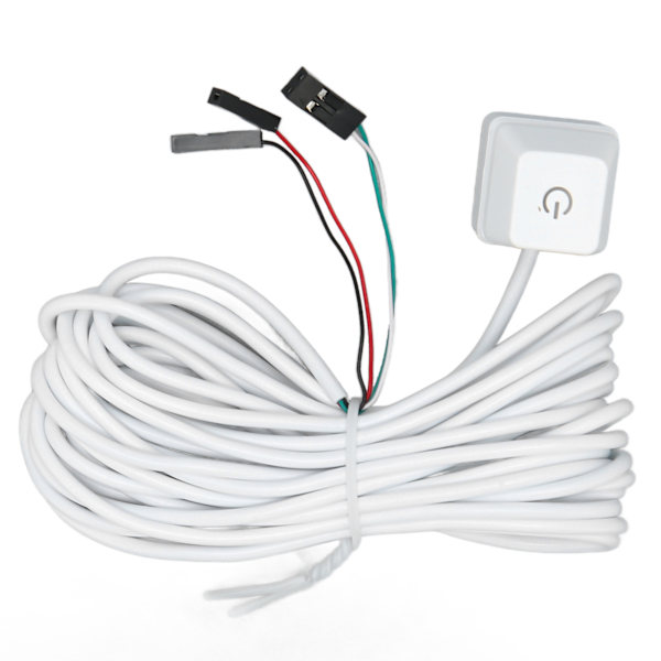 PC-strömbrytare Vit Mekanisk Tangent Blå Switch Bakgrundsbelyst Plug and Play PC-strömknapp för Dator Kontor Spel Grön Ljus 13,1 fot Kabel