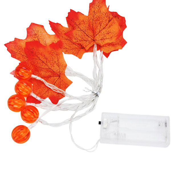 LED-höstbelysning 10 LED-lampor batteridriven pumpa lönnlöv ljusslinga för fest samling gård