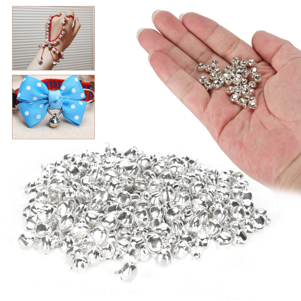 Sølv Mini anheng smykker Håndverkstilbehør - 300 stk 6mm små bjeller