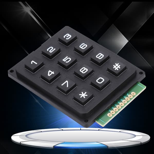 Tangentbordsmoduler med 12 tangenter 3x4 tryckknappar Extern knappsats för MCU