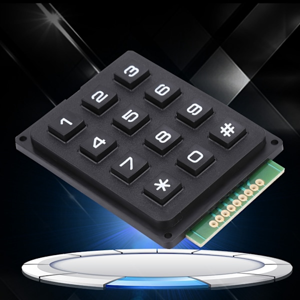 Tastaturmoduler med 12 taster 3x4 Trykknapper Eksternt tastatur for MCU