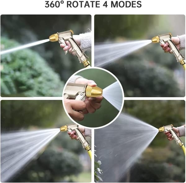 Metal Spray Gun, 4 Modes, High Quality, Durable, Non-slip, Sprays Water Evenly Versatile
