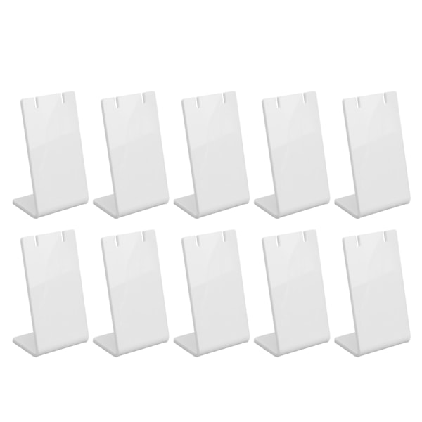 10 stk Akryl Ørepynt Holder Organizer Ørepynt Smykker Oppbevaring Display Stativ Utstillingsvindu Øredobber Display Stativ Ørepynt Oppbevaring Hvit