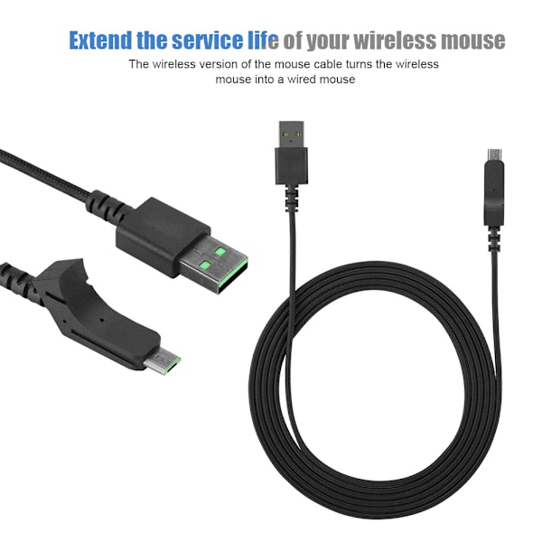 USB-kabel / USB-sladd Passar Razer Lancehead Trådlös Gaming Mus Ersättning