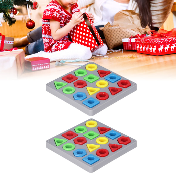 Sensorisk pedagogisk leke for barn - Formfargematching, 4 farger geometriske figurer