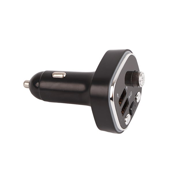 Bil Bluetooth Afspiller 2 USB Porte Oplader 7 Farvede Lys FM Sender Til Håndfri Opkald Sølv