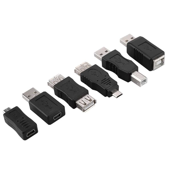 16 st multifunktionell USB2.0-adapteromvandlare USB hane till hona Micro USB