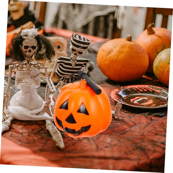 Pack Halloween Pumpa Spindelformade Dekorativa LED-lyktor Säkra och robusta