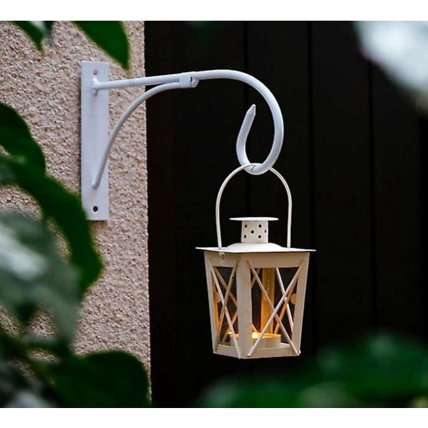 Lanternesett i hvitt glass - Bærbar telys lysestake for innendørs og utendørs dekorasjon