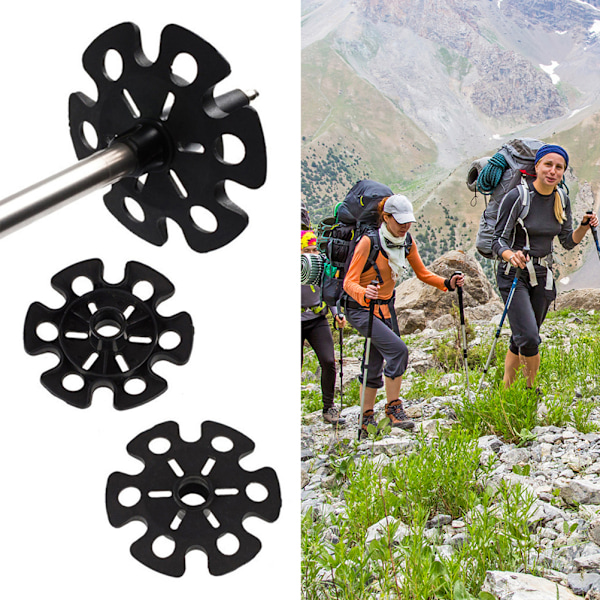 6 stk. Trekking Pole Snebakker Udskiftning af vandrestave Tilbehør til sne, mudder og sand