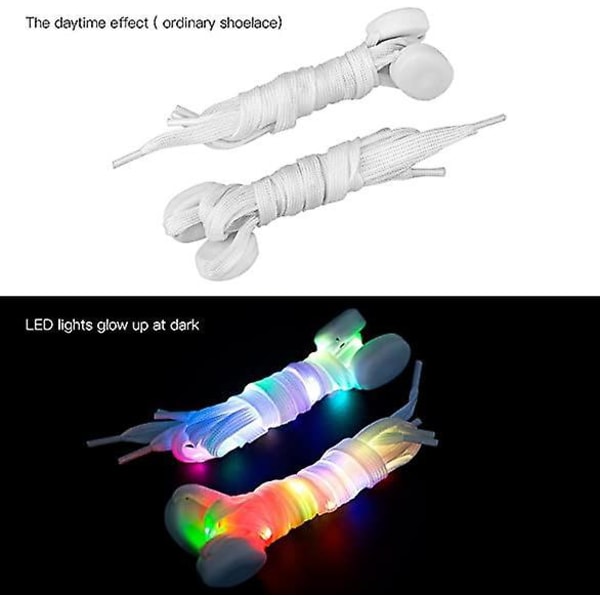Lys opp nylon LED skolisser for basketball og løpesko