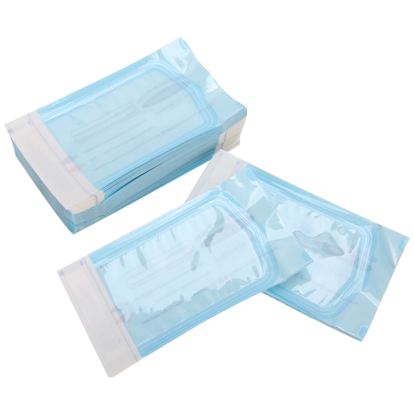 200 stk / eske selvforseglende rengjøringspose oppbevaringspose for tannmaterialeverktøy (83 x 160 mm)