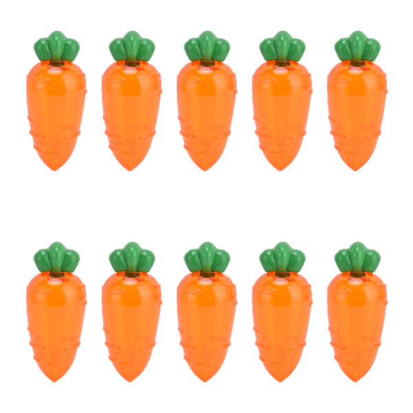 10 stk. Gulerodformet slikæske Plastik slikæskebeholder til bryllupsgavefestgave Transparent orange