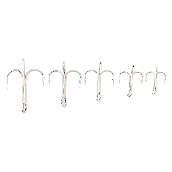 High Strength 120PCS Treble Fishhooks Set - Premium High Carbon Steel Treble Hooks Kit för havsfiske