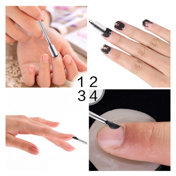 Double Cuticle Pusher Remover Dead Skin Manicure Nail Art Tool