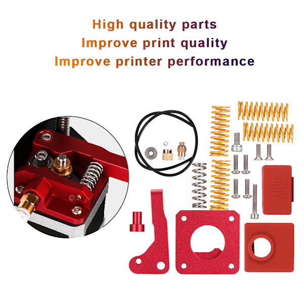 3D-skrivartillbehör Fjädrar Extruder Fjärrmatningsset För Ender 3 / CR-10 Uppgraderingskit
