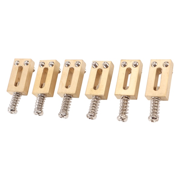 6st Elgitarrbro Sadel Mässing 10,5 mm Pitch Tremolo String Tuning Skruv Sadeltillbehör Silver