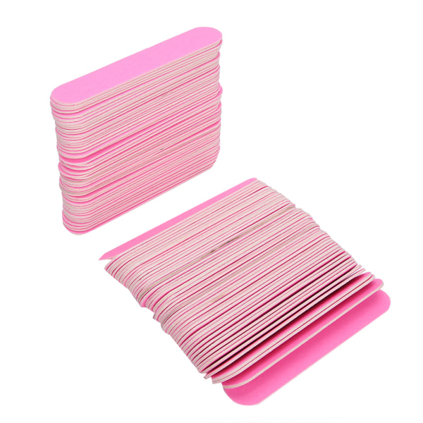 100 stk Neglefil dobbeltsidet neglebuffer Slibning Polering Polering Strip Manicure ToolPink