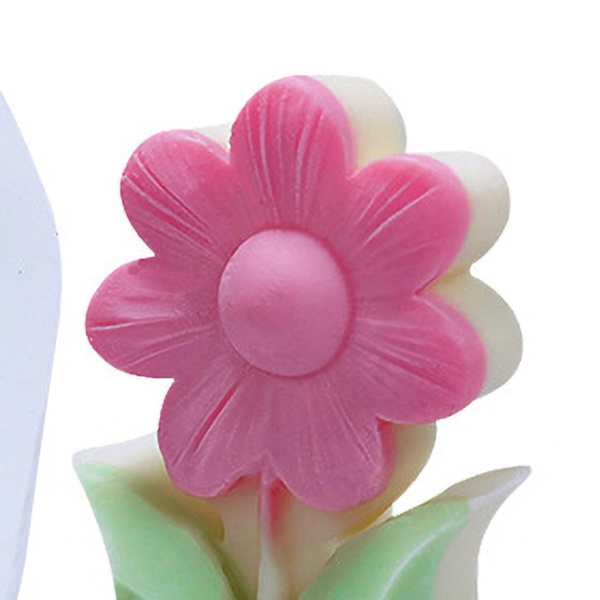 Håndlavet 3D silikone blomsterform miljøvenlig blomsterformet silikoneform til DIY-håndværk 76x115x39mm