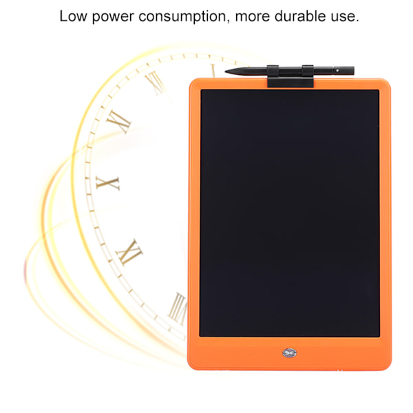 10 tuuman LCD-kirjoitusalusta lapsille, kevyt, elektroninen piirustustaulu, korkea kirkkaus, paksu, värikäs käsiala, oranssi