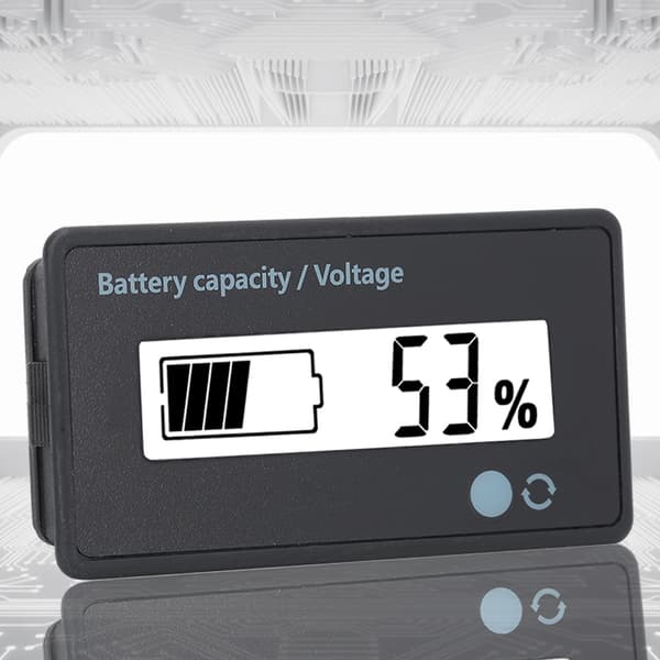 GY-6GD PCB HTN Batterikapacitetsmonitorindikator LCD-skärm med blinkande larm 12-84V Vit