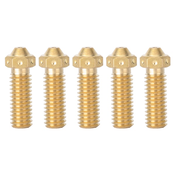 5 stk. messing 1,75 mm/1,2 mm højtemperaturbestandig CNC-bearbejdet ekstruderdysse