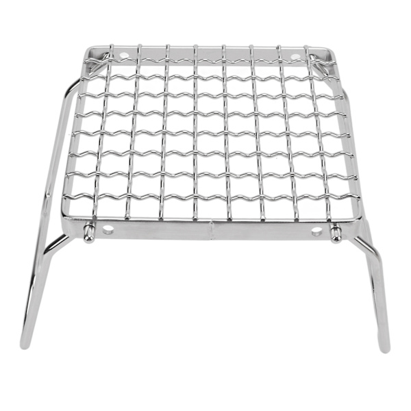 Lejrbrand Grillstativ Rustfrit Stål Foldbar Justerbar Udstyr Bærbar Minigrill BBQ Grillstativ til Camping Picnic