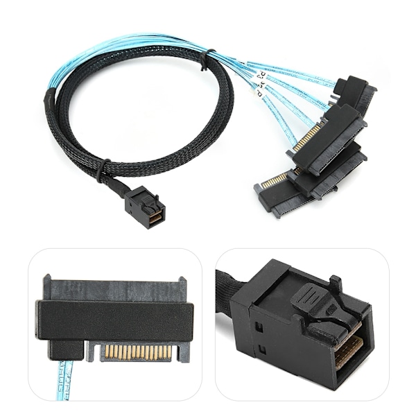 Adapterikaapeli palvelinkaapeli kiintolevy sisäinen Mini SAS SFF-8643 - 29pin SFF-8482 1-metrinen