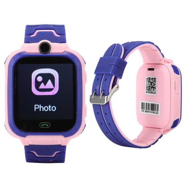 Smartklokke Multifunksjon Barn Digital Armbåndsur for IOS/Android Q12 Rosa