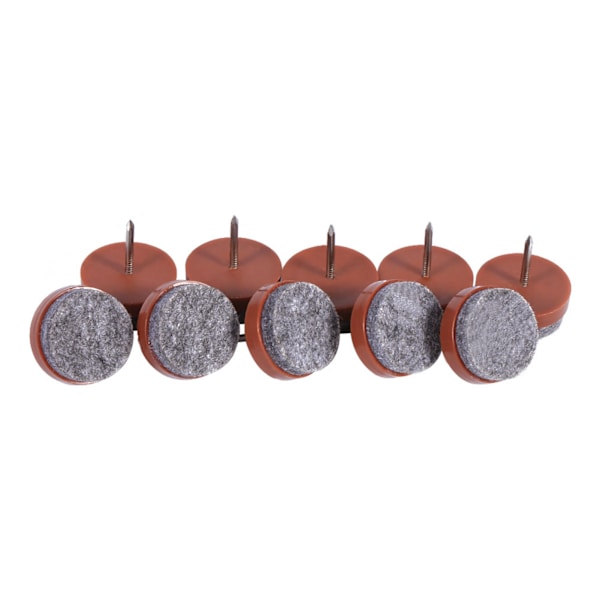 20x Möbelbord Stolben Golvfilt Dyna Glid Glid DIY Spik Skydd Brun 24mm