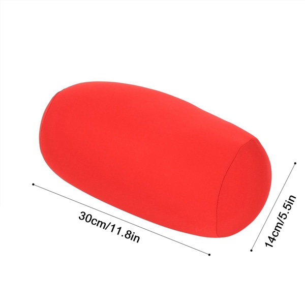 Rød Micro Mini Microbead Rygpude Rullepude til nakkestøtte, mens du rejser eller derhjemme Red