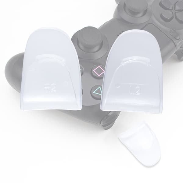 2 st/set Hållbara R2 L2-knappar Triggerförlängare för PS4-kontroll (Transparent)