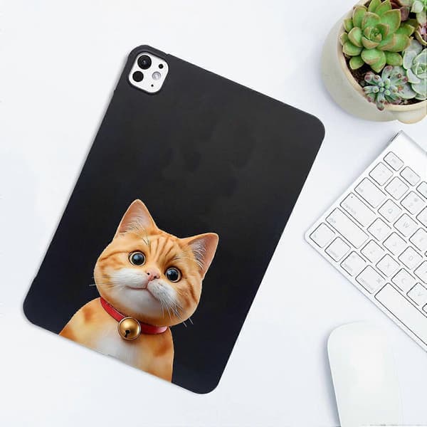 Case for iPad Pro 13 (2024) Pattern Print Slim TPU Tablet Protective Case - Shorthair Cat