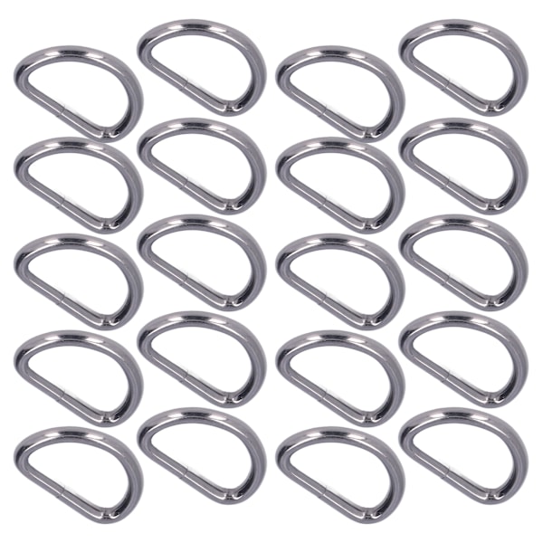 20 stk. D-ringe 4x38x23mm Stærk struktur Bredt anvendt Elegant udseende DIY-håndværk til tasker Punge Armbånd Våben Farve
