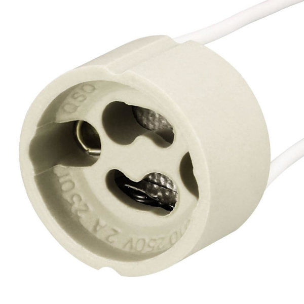 20st GU10 lamphållare, GU10 keramisk lamphållare 15CM högkvalitativ silikontråd, GU10 lamphållarkontakt