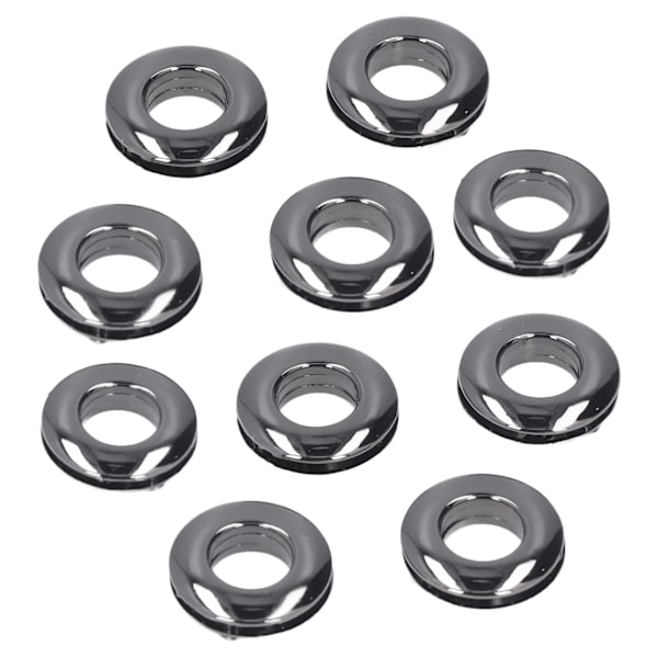 10 stk. Øyemaljer Knapper Metall Glatt Overflate Utsøkt Høy Hardhet Grommet Kit for DIY Klær Veske Lommebok Grå