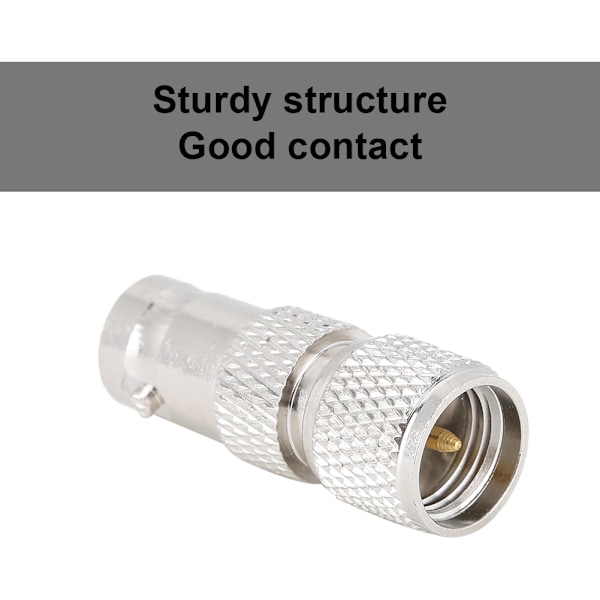 2 stk. Koaksial Adapter Nikkelbelagt Messing Kontakt BNC Hun til mini UHF RF Konnektor