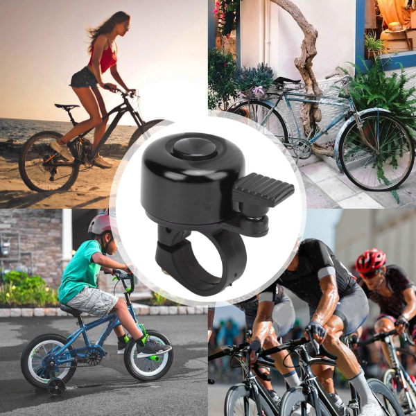 Mini Outdoor Bike Bell - Klar og høy lyd - Aluminiumslegering - Svart