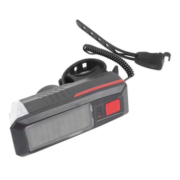 USB-ladattava aurinkopaneelipyörävalo - korkea kirkkaus, vedenkestävä, punainen