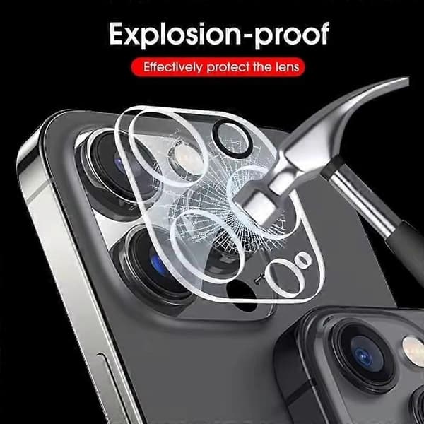 Camera Lens Protector for iPhone 15 Pro/iPhone 15 Pro Max, Full Coverage, HD Clear Lens Film with Cleaning Wipe