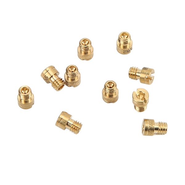10 stk Forgasser Hoveddyser Metall Hoveddyseutskifting for Dellorto Bing Forgasser GY6 M4 #52‑75