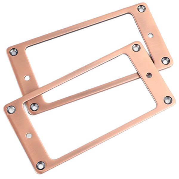 2 stk elektrisk gitar pickup ramme sink legering humbucker pickup monteringsring sett 2 x 2 mm lilla bronse