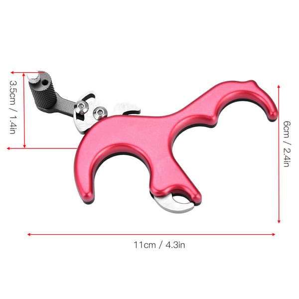 Bågskytte Release Aids 3 Finger Grip Tumokaliper Trigger för Compound Bow Tillbehör (Mörkblå)