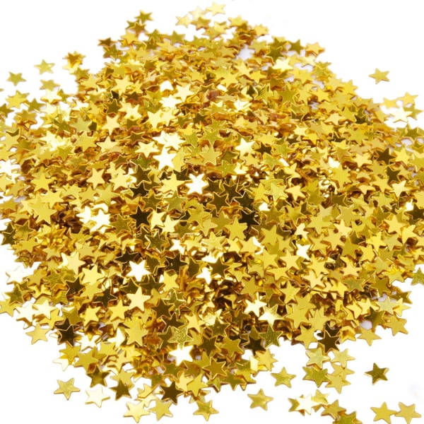 90g Fargepapir Star Spisebord Fargepapir Metallfolie Stjerner Glitter for fest bryllup dekorasjon (gull)