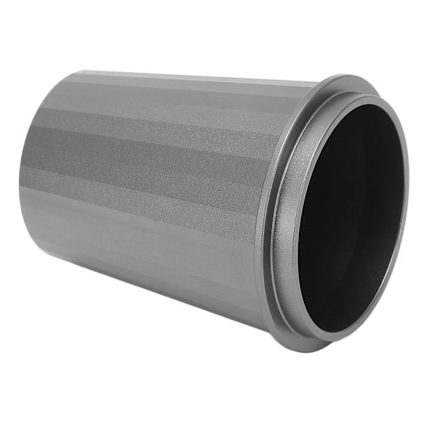 58 mm doseringskopp förhindrar klibbning av aluminiumlegering, mångsidig kaffepulvermatningskopp för kaffemaskin bönkvarn silvergrå