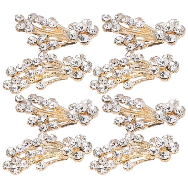 Pärlor Rhinestones Blomma DIY Kläder Skor Smycken Dekoration Tillbehör 3 x 1,8cmVita diamanter Shooting Star bukett