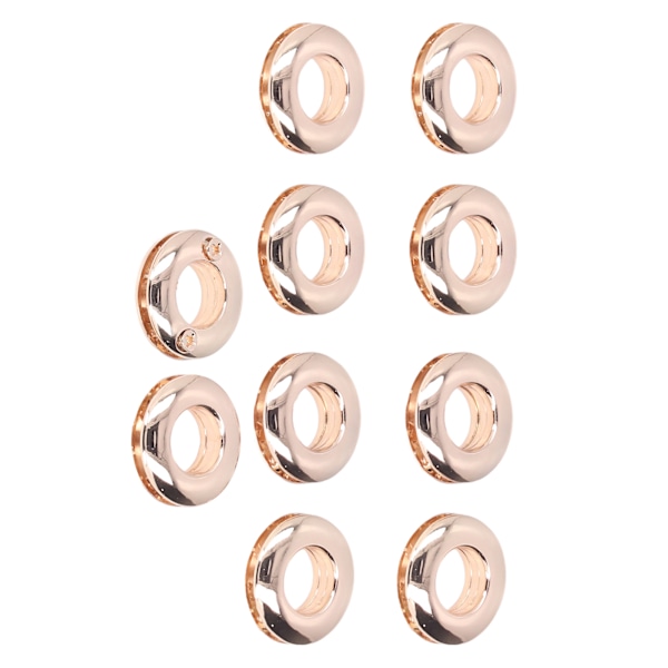 10 stk. Øjer Knapper Metal Glat Overflade Udsøgt Høj Hårdhed Grommet Kit til DIY Tøj Taske Pung Imitation Guld