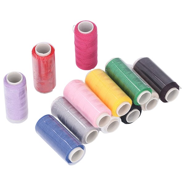 Sytråd Hushåll 12 Färger 250 Yards Handgjord Polyester Sytråd DIY Sömnad Broderi Quilting Verktygsset