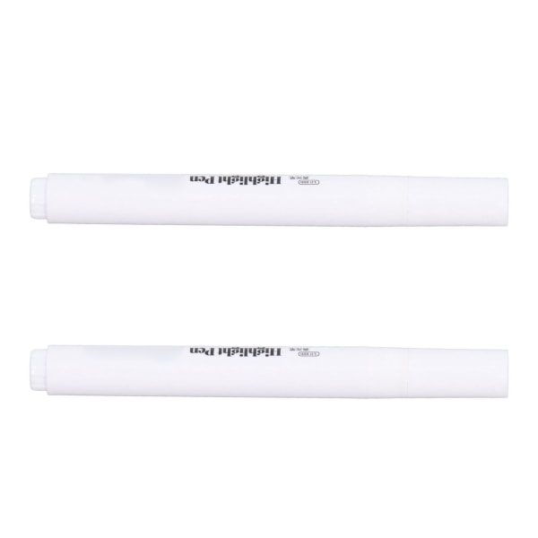 2 stk hvit tusj 3,0 mm luktfri, ugjennomsiktig vanntett hvit malingspenne for maling Skisse illustrasjon