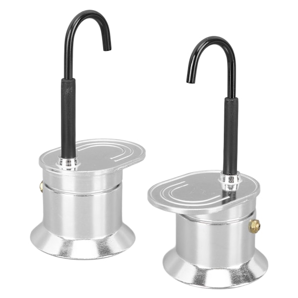 Enkelrör Moka Pot 1 Kopp 50ML Aluminiumlegering Pip Spis Italiensk Kaffetillverkare för Utomhusfester Resor